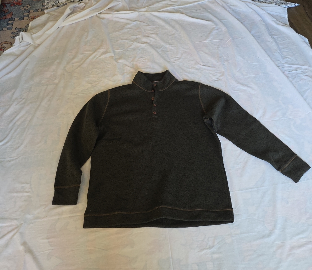 Weatherproof Men's Olive Green &black Crewneck Sweater